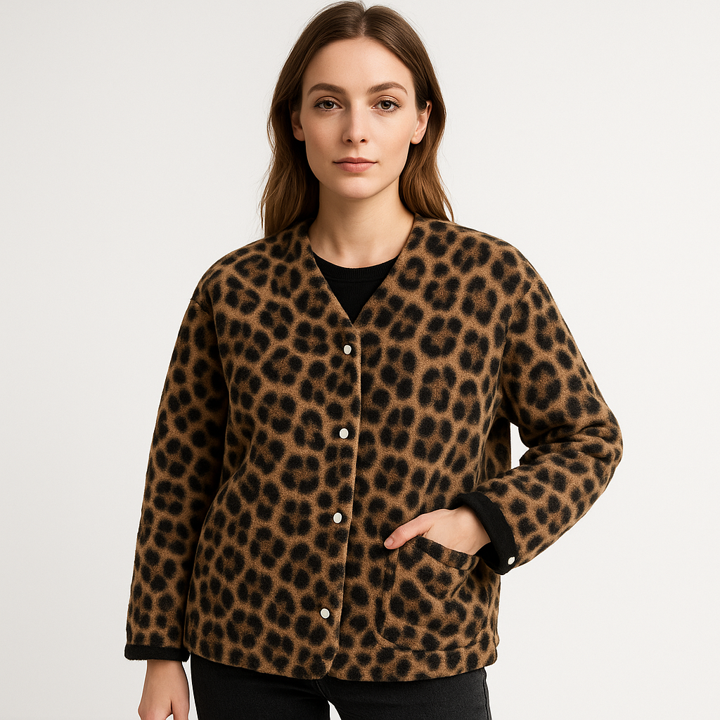 Leopardenjacke Warm & Trendy