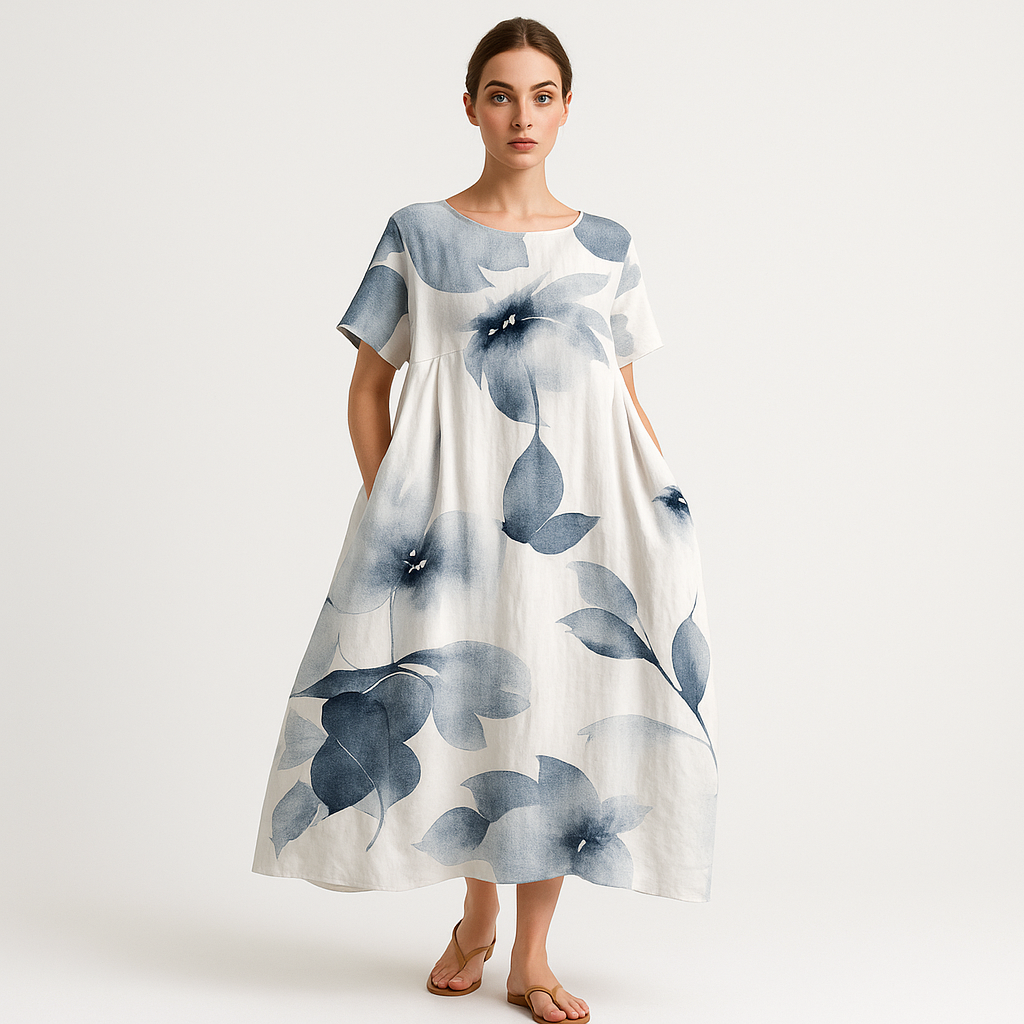 Indigo Flower Kleid