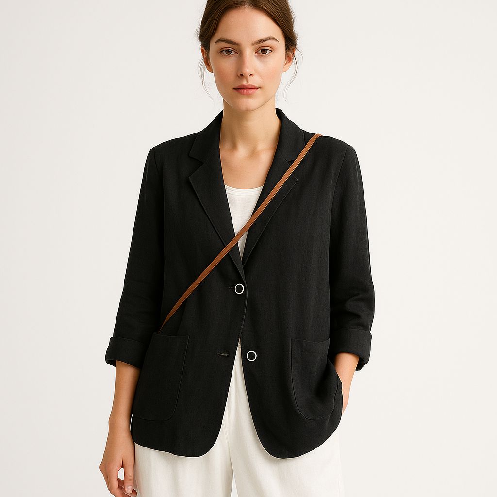 Leichter Leinenblazer mit Taschen