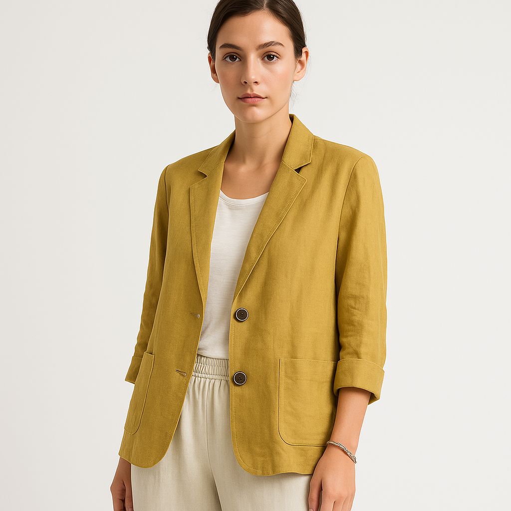 Leichter Leinenblazer mit Taschen