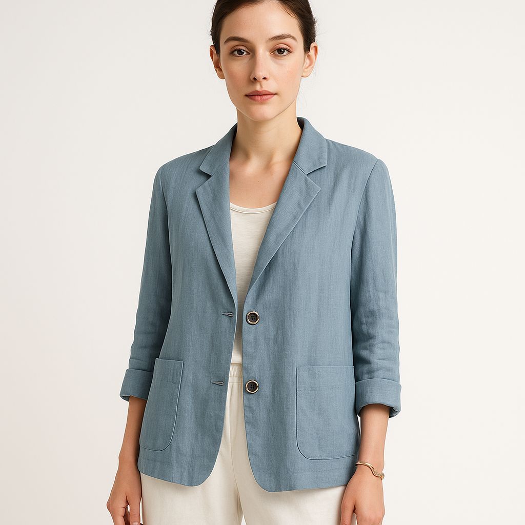 Leichter Leinenblazer mit Taschen